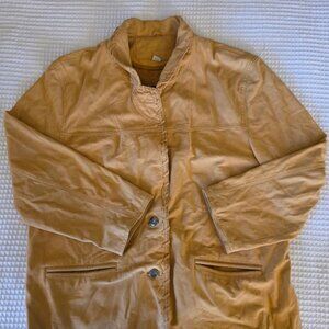 Suede whipstitch western blazer